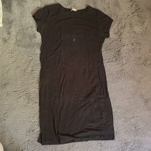 Black body con shirt dress